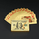 thumbnail image 2 of Cartas de póquer de plástico PET que no temen al agua, cartas creativas a cuadros dorados, cartas de juego con lámina de oro, 2 of 2