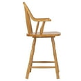 thumbnail image 4 of Pemberly Row 24" Windsor Wood Barstools/Arms in Oak (Set of 2), 4 of 5