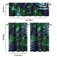 thumbnail image 6 of Hawaii Tropical Flower Kitchen Curtains 3PCS, 27.5x36in Polyester Leaf and Botanical Tier and Valance for Window Drapery Decor, 6 of 6