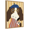 thumbnail image 4 of Kate and Laurel Framed Canvas Wall Art Print Dog with Cup of Coffee by Laura Moss, 18 x 24 Sylvie Natural Frame, Whimsical, Kid Art for Wall Decor, 4 of 8