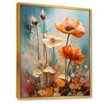 thumbnail image 2 of Designart "Flowery Wonderland In Peach I" Flowers Floater Framed Canvas Art Print, 2 of 5