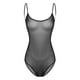 thumbnail image 2 of Gibobby arnés para mujer Body de malla sin espalda de 1 pieza para mujer, cuello con cordones, picardías transparente, camisón de peluche, lencería con cordones, Rojo de , ropa(Negro, XXL), 2 of 5