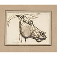 thumbnail image 3 of Eugène Delacroix 14x12 Black Modern Framed Museum Art Print Titled - Head of a Horse, After the Parthenon (ca. 1825), 3 of 5