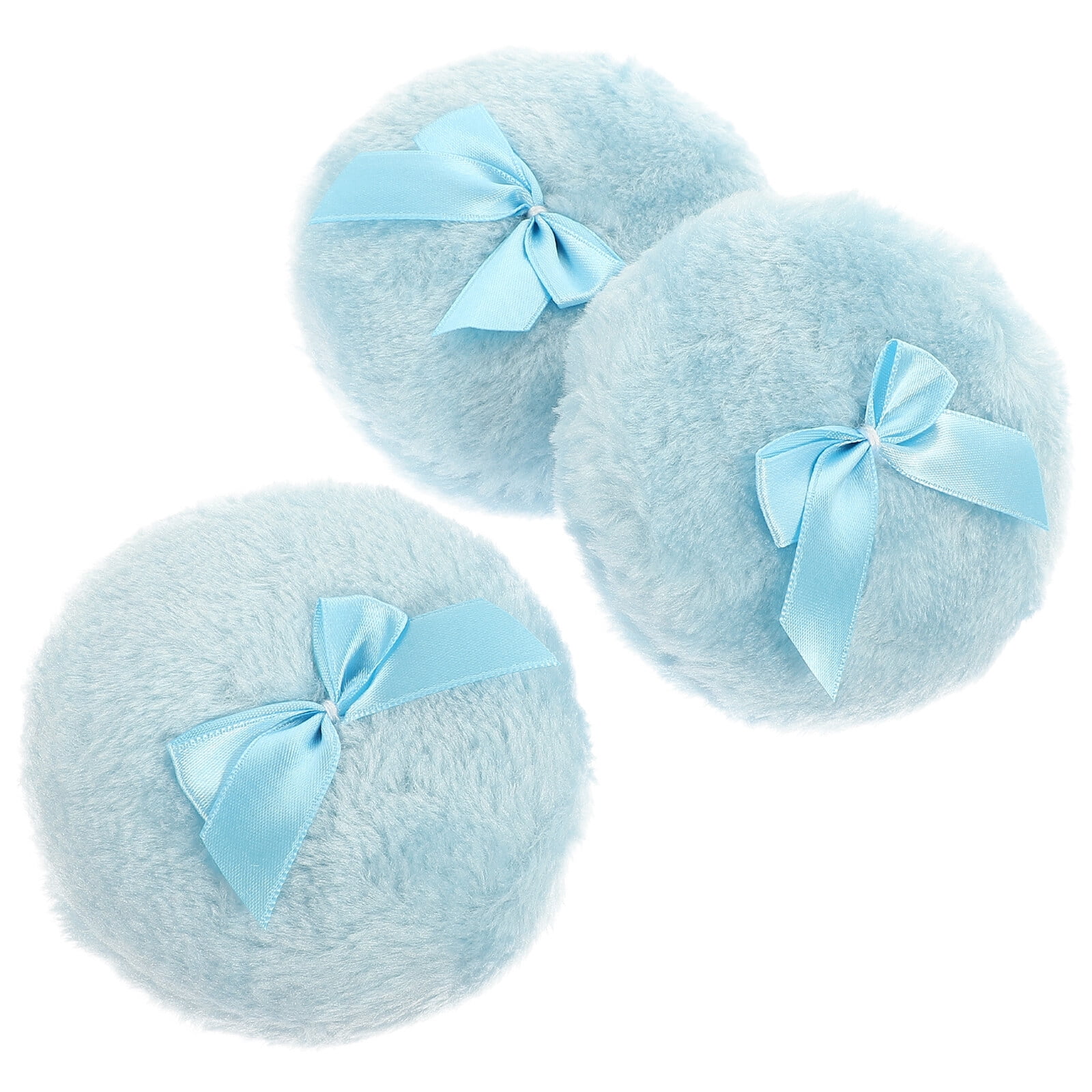 3Pcs Travel Body Powder Puffs Comfortable Bowknot Powder Puffs Fluffy