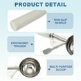 thumbnail image 3 of Uxcell 2 Pcs Cookie Scoops, Ice Cream Scoop with Trigger for Baking Cookie Dough Rice Pudding Kitchen Gadget, Beige, 3 of 6