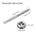thumbnail image 2 of Unique Bargains M5 x 0.8mm Metric Left Hand Tap and Die Set Machine Thread Tap with Round Die, 2 of 6
