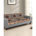 thumbnail image 2 of Texas Star Plaid Couch Cushion Covers Stretch, Washable Sofa Seat Covers Individual Seat Cushion Sofa Slipcovers Farmhouse Black Brown Texas Vintage Couch Cover Furniture Protector M-1PCS, 2 of 7