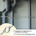 thumbnail image 5 of 4 Pcs 4 Inch Pipe Riser Clamps Vertical Hanger Support, Galvanized Steel Rigid Tube Brackets Metal Pipe Hanger for Copper, Iron, Cpvc, Pex Duct Fastening, 5 of 5