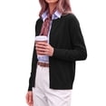 thumbnail image 5 of Fantaslook Crew Neck Knit Cardigan Sweaters for Women Button Front Sweater Tops Business Casual Fall Outfits, 5 of 10