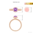 thumbnail image 4 of ANGARA Natural 0.8 Ct. Amethyst Solitaire Ring in 14K Rose Gold for Women (Ring Size: 12), 4 of 9