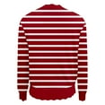 thumbnail image 4 of Button Up Cardigans Women Women Striped Crop Button Up Cardigan Long Sleeve V Neck Cardigan Cardigan Women Red S, 4 of 5