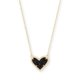 thumbnail image 1 of Collar Kendra Scott Ari Corazón Baño de Oro con Drusa Negra, 1 of 3