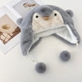 thumbnail image 2 of Jiibva Cartoon Animal Warm Hat Penguin Plush Earmuffs Hat Winter Furry Hat Scarf Warm Hat Cycling Warm Hat Ladies Cute Hat for Outdoor, 2 of 7