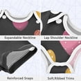 thumbnail image 3 of Multicolor Hearts with Dots Black Background Valentine Pure Cotton Bodysuit Short Sleeve Pajamas One-Piece Romper Unisex 2T, 3 of 6