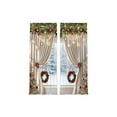 thumbnail image 2 of Upgraded Christmas Rod-Through Champagne Tied Christmas Ball Wreath Outdoor Printed Decorative Curtains H, 2 of 3