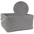 thumbnail image 4 of Boîtes de Rangement Pliables, Grands Paniers en Tissu, Ensemble de 3 (Gris, Petit), 4 of 4