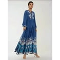 thumbnail image 5 of Printed Long Sleeve Viscose Maxi Dress, 5 of 7