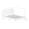 thumbnail image 4 of FN08Q-2HI13 3-Piece Fannin Wooden Set for Bedroom with 1 Mid Century Bed and 2 Small End Tables - Mist Beige Linen Fabric, 4 of 8