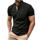 thumbnail image 2 of pstuiky camisetas para hombre, Blusa de cuello alto de manga corta con bolsillos y botones de color liso a la moda para hombre ropa de hombre xxxl, 2 of 7