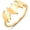 Gold, variant on Stainless Steel Gothic Ring Heart Bat Jewelry Size 7-11 Polished Accessories Gold, Silver Party Statement Rings for Women