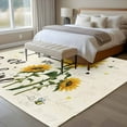 thumbnail image 5 of 6x9 Area Rugs for Living Room, Sunflowers Pastoral Non Slip Area Rugs for Kitchen Bedroom Entryway, Bees Country Botanical Retro Beige Washable Carpet Runner Rug Floor Mats for Bedroom Home Decor, 5 of 9