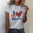 thumbnail image 2 of Cathalem T-Shirt Femme Coupe Ample Col Rond Manches Courtes Basiques,GY1 S, 2 of 4