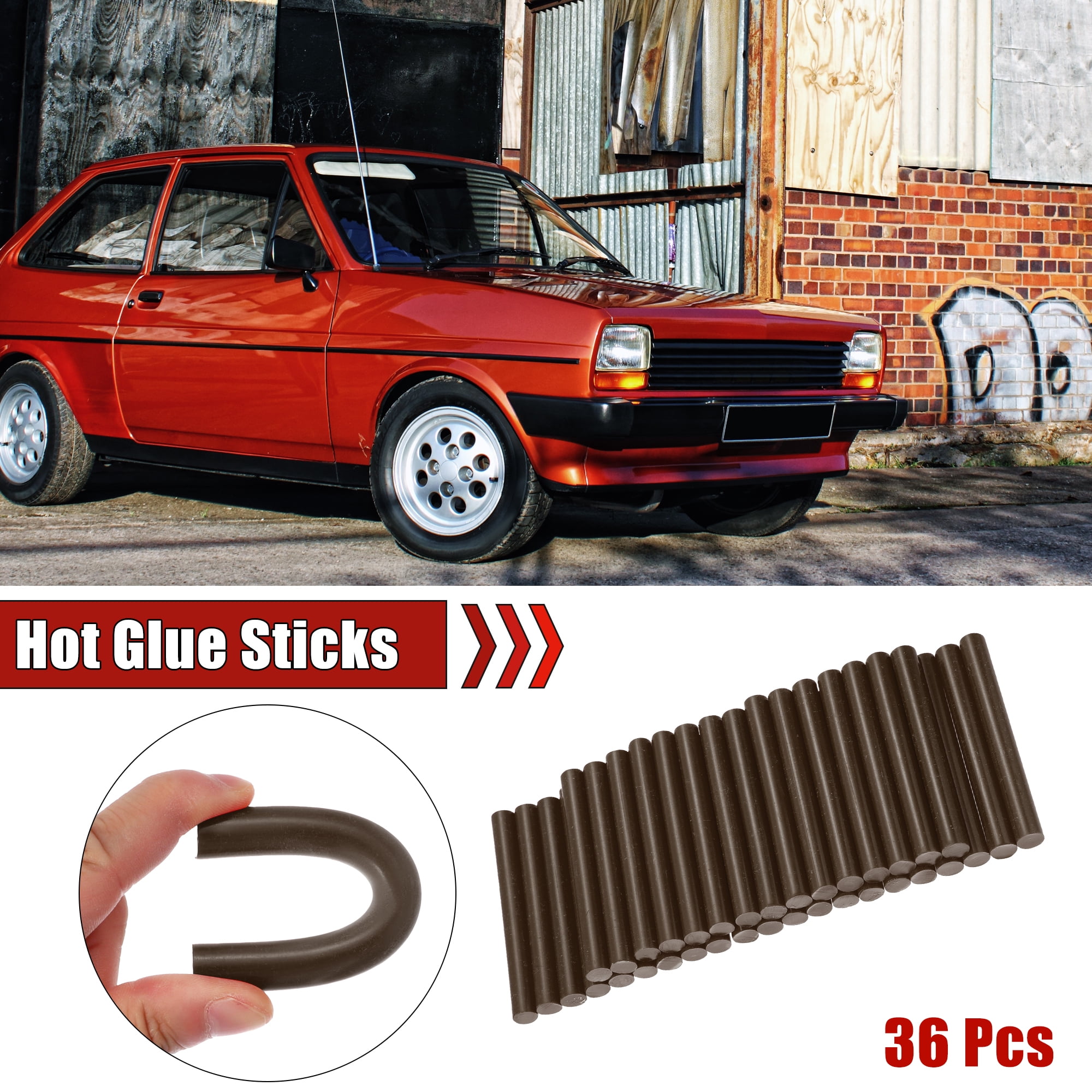 36pcs 11 x 100mm EVA Paintless Dent Repair Hot Melt Glue Sticks Brown Universal for Car