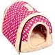 thumbnail image 1 of Casa de animales Camas Triángulo Diseño Mascota Saco de dormir Lavable Hogar oso de fresa  Electrónica, 1 of 5