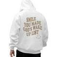 thumbnail image 3 of Christian Hoodies for Men 2025 Smile You Made God's Wake Up List Hoodie Hooded Sweatshirt with Pockets Pullover, 3 of 6