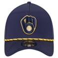 thumbnail image 2 of Men's New Era  Navy Milwaukee Brewers 39THIRTY A-Frame Perforated Flex Hat, 2 of 5