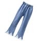 thumbnail image 4 of Pantalones acampanados informales de alta elasticidad para niñas, mallas acampanadas transpirables ajustadas para actividades al aire libre de ocio 150, 4 of 5