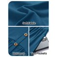 thumbnail image 3 of Merokeety Summer Rompers for Women Casual V Neck Shorts Overalls Loose Fit Onesie with Pockets, Teal M, 3 of 7