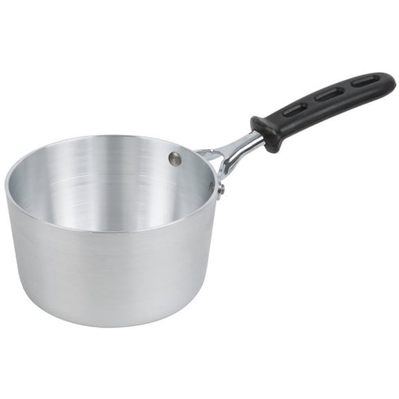 Vollrath 68301 Wear-Ever 1.5 Qt. Natural Finish Tapered Sauce Pan with TriVent Silicone Handle
