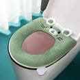 thumbnail image 6 of Vxdvou Household Toilet Seat Cushion, Thickened Waterproof Zipper Seat Cover for Winter, Soft and Comfortable Polyester Toilet Seat Protector, All Season Cushion for Bathroom, 6 of 6