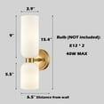 thumbnail image 3 of Moose 2-Light Modern Wall Sconces with Opaque Glass Shades, Set of 2, 3 of 7