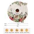 thumbnail image 6 of 13 Inch Round Placemats Set of 6, Christmas Poinsettia Non Slip Heat Insulation PP Table Mats, Xmas Birds Berries Eucalyptus Botanical Washable Place Mats for Kitchen Dining Party Table Decor, 6 of 7