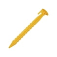 thumbnail image 1 of Plastic Tent Stakes for Camping, 4 Pack Ground Nails for Beach, Outdoor Tarps Anchor Kit, Yellow, 1 of 4