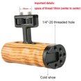 thumbnail image 3 of NICEYRIG Side Wooden Handle with Cold Shoe, Universal Grip for DSLR Cage Rig - 263, 3 of 5