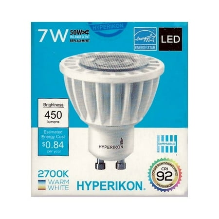 

Hyperikon 7 Watt LED Dimmable GU10 Light Bulb - Warm White (1 Count) 50W Replacement