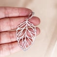 thumbnail image 4 of Boho Vintage Botanical Leaf Pendant Huggie Hoop Earrings for Women Stainless Steel Leaves Branch Ear Statement Jewelry, 4 of 5