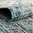 thumbnail image 4 of Rugs.com Outdoor Aztec Collection Rug – 2' x 3' Teal Flatweave Rug Perfect For Living Rooms, Large Dining Rooms, Open Floorplans, 4 of 7