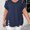Navy Blue, variant on Plus Size Tops for Women Summer Short Sleeve V Neck Criss Cross T-Shirt Tunic Casual Loose Tee Shirt (0XL-5XL）