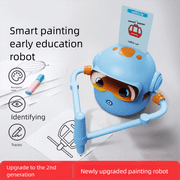 Drawing Robot for Kids, Learning Educational Robot Toys with Voice Interaction, Includes 100 Word Cards, Learning Activities Toy Christmas Birthday Gift for Kids, Pink