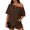 Brown, variant on Women'S 2 Piece Summer Shorts Set Lounge Matching Beach Vacation Outfits Sweatsuits Brown XL