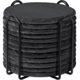 thumbnail image 1 of WWS-Slate Coasters with Holder, 4 Inch 12 Pieces Round Black Slate Stone DIY Coasters with Anti-Scratch Backing for Bar, Kitchen, Home Decor, Laser Engraving, 1 of 4