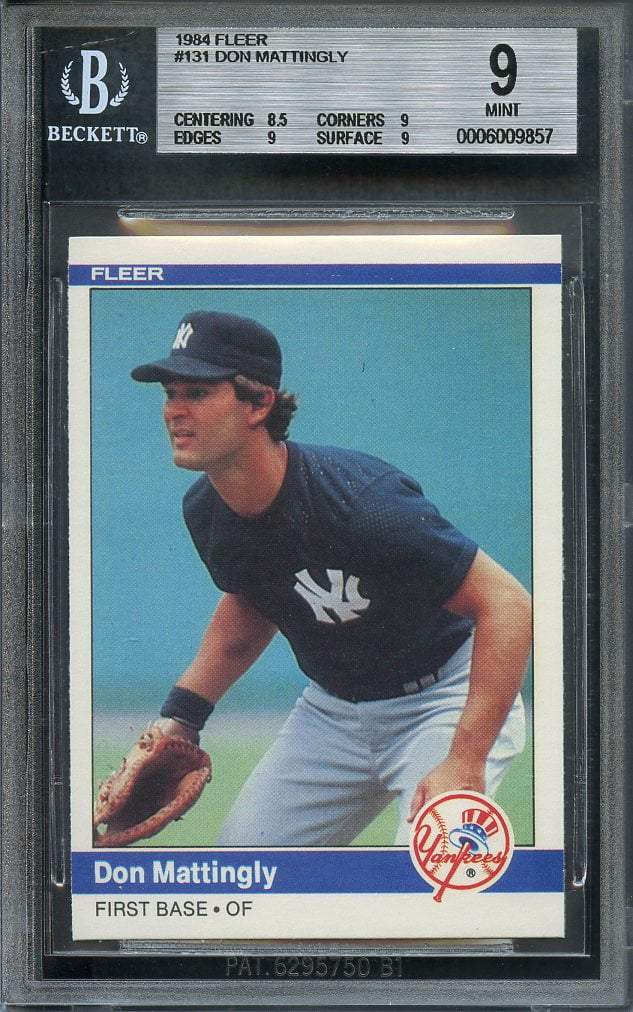 1984 Fleer 131 Don Mattingly New York Yankees Rookie Card Bgs 9