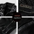 thumbnail image 5 of Chaqueta De cuero con cuello De piel extraíble para Hombre, abrigo ajustado De lana para motocicleta, rompevientos, invierno, 2024, 5 of 5