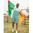 thumbnail image 6 of Shorts Overalls for Men Checkered Rompers Work Jumpsuits Stretchy Bibs Coveralls, 6 of 8