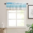 thumbnail image 3 of Summer Beach Valances for Windows Farmhouse Kitchen Curtains Valances Rod Pocket Valance Curtains for Kitchen Windows Ocean Waves Coastal Blue Window Valances for Bathroom Bedroom 60"x18", 3 of 6