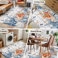 thumbnail image 5 of Blue Coastal Area Rugs 2.7'x5', Washable Small Throw Rugs for Kitchen Bedroom, Summer Beach Starfish Weeping Eucalyptus Wooden Indoor Outdoor Rug Non-Slip Low Pile Carpet Runner Reversible Floor Mats, 5 of 8